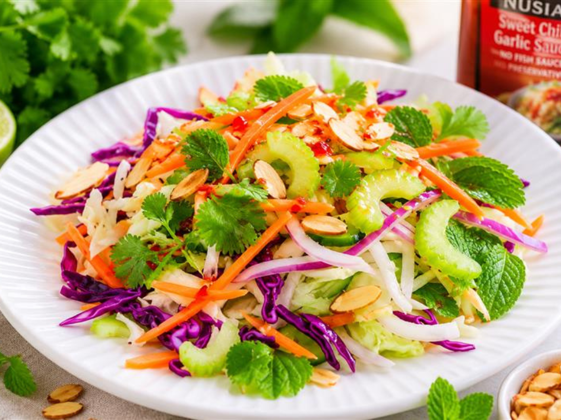 Yum Salad with Nusia Sweet Chili Garlic Sauce